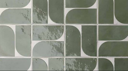 Manufatti Tracce graphic patterned wall tiles grouped
