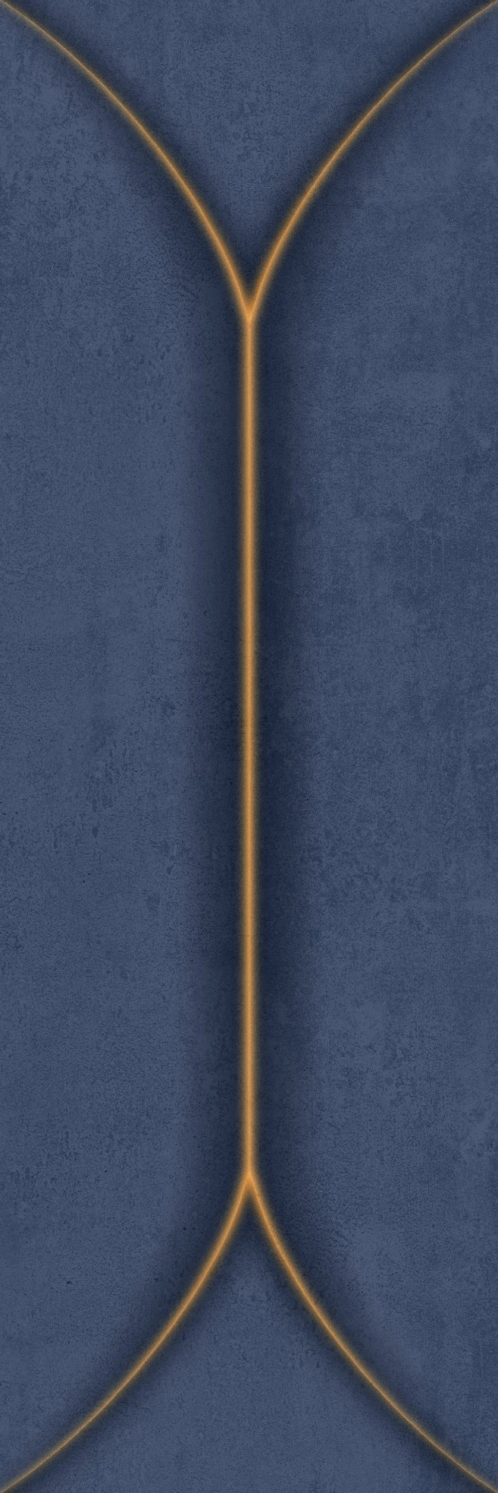 Close-up of Negassi Navy geometric patterned tile in deep blue tone