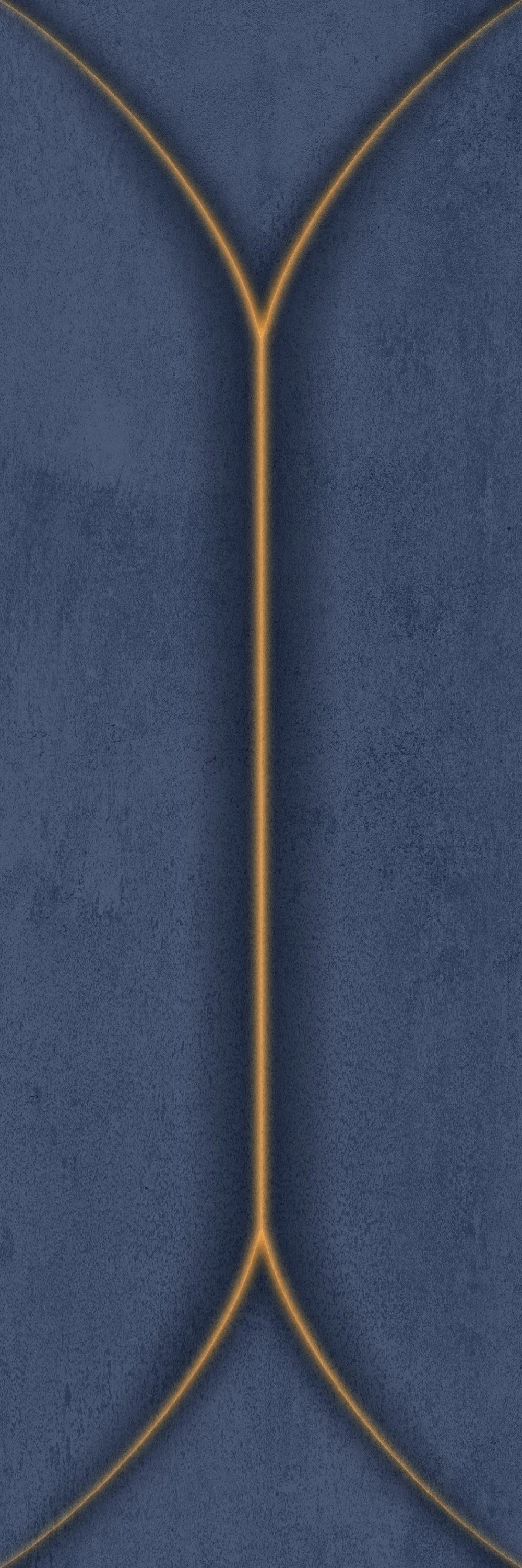 Close-up of Negassi Navy geometric patterned tile in deep blue tone