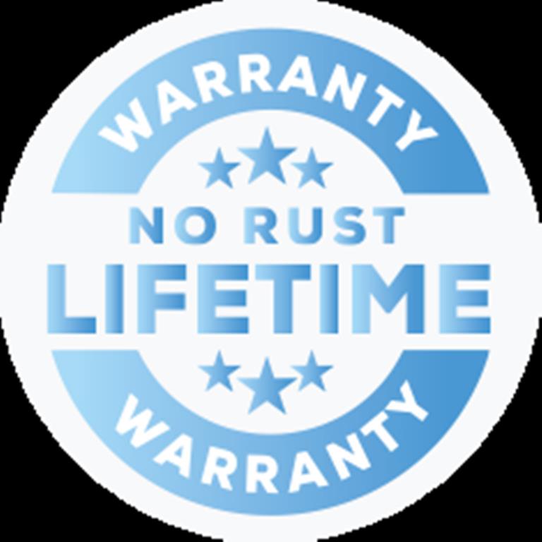 Lifetime Warranty for No Rust