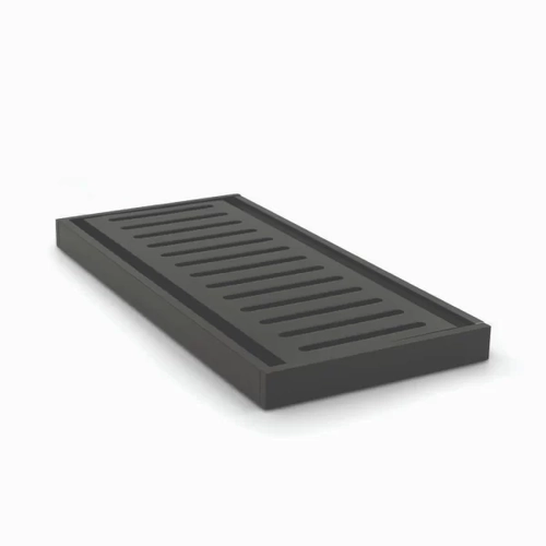 14mm Ezy Flow Heel Guard Grate Brushed Black 5600mm Standard Length