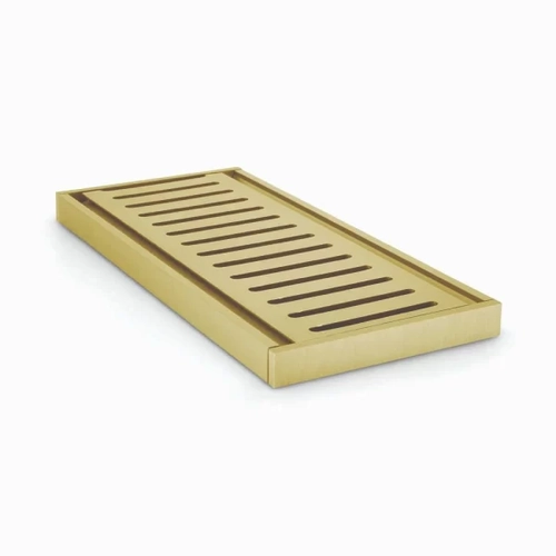 14mm Ezy Flow Heel Guard Grate Brushed Gold 5600mm Standard Length