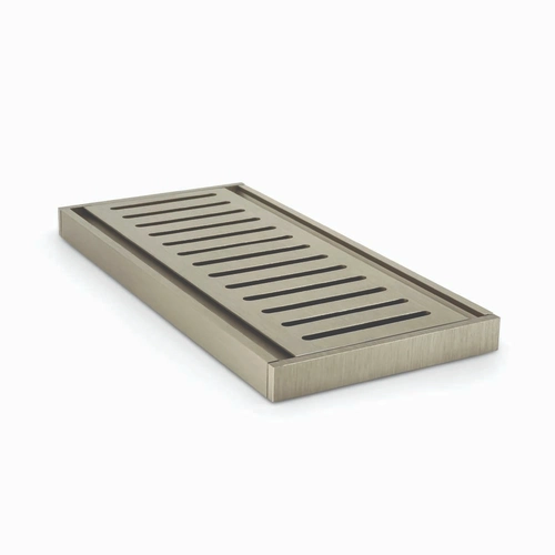 14mm Ezy Flow Heel Guard Grate Brushed Nickel 5600mm Standard Length