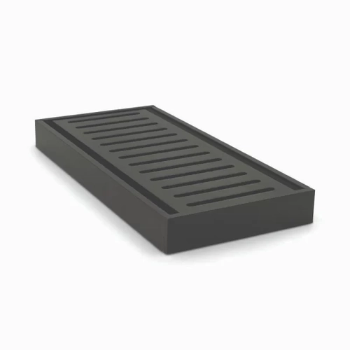 21mm Ezy Flow Heel Guard Grate Brushed Black 5600mm Standard Length