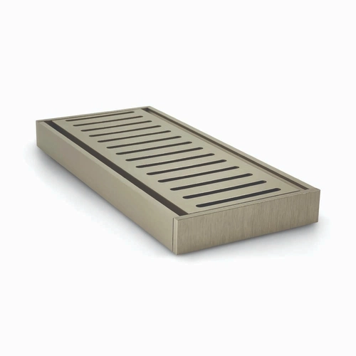 21mm Ezy Flow Heel Guard Grate Brushed Nickel 5600mm Standard Length