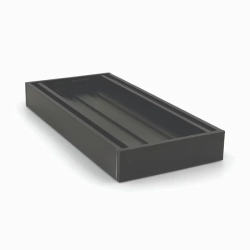 26mm Ezy Flow Tile Insert Grate Brushed Black 5600mm Standard Length