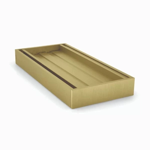 26mm Ezy Flow Tile Insert Grate Brushed Gold 5600mm Standard Length