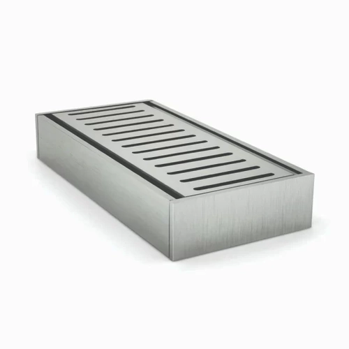 35mm Ezy Flow Heel Guard Grate Brushed Silver 5600mm Standard Length