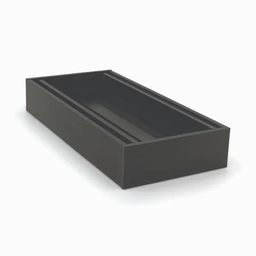 35mm Ezy Flow Tile Insert Grate Brushed Black 5600mm Standard Length