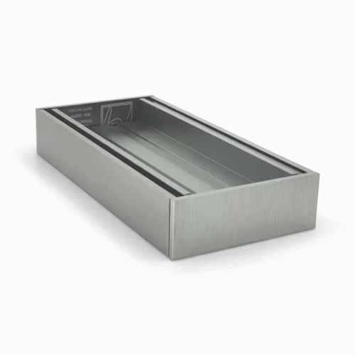 35mm Ezy Flow Tile Insert Grate Brushed Silver 5600mm Standard Length