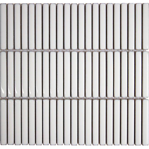 Zest White Gloss Kit-Kat Tile 12x92mm