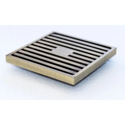 Satin Antique Brass Linear Drain