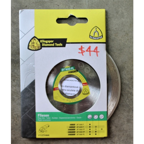klingspor Diamond Cutting Blade - Continuous Rim with Laser-cut Slots DT900FL – 115MM
