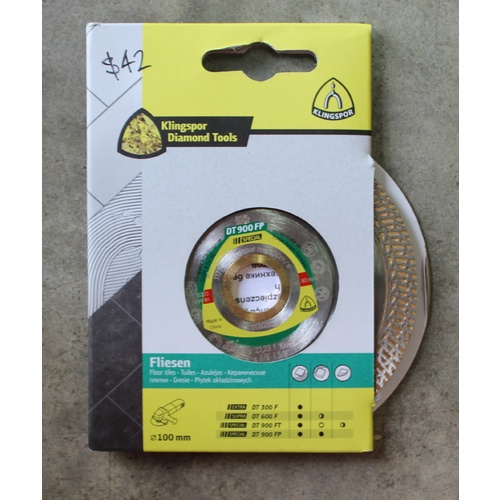 klingspor Diamond Cutting Blade - Continuous Rim with Special Geometry DT900FP – 100MM