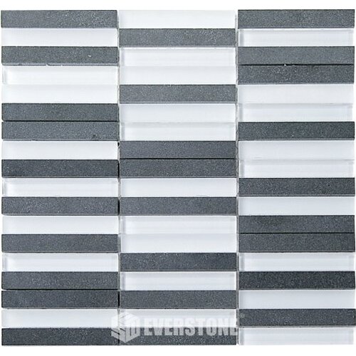 EE0478 - Basalto/Glass Mix Mosaic 15x100mm