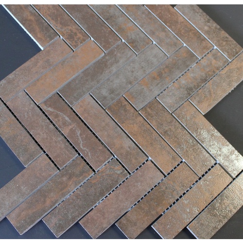 Herringbone Metallic Iron Mosaic EE1768