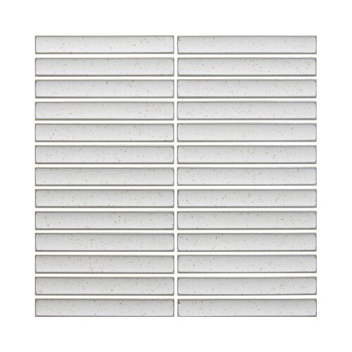 EE2165 : Cottage Ivory Gloss Concave Porcelain Mosaic 20x145mm