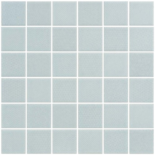Porcelain Mosaic 'Embossed' 47x47mm - Mint