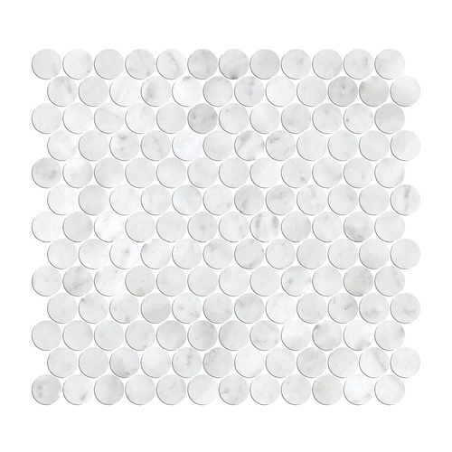 Carrara White Honed Artemis Pennyround 23mm Ø