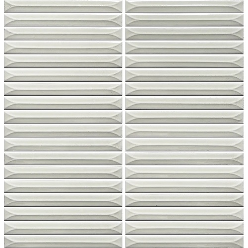 NS1741 Ukibori White Gloss Stick Mosaic