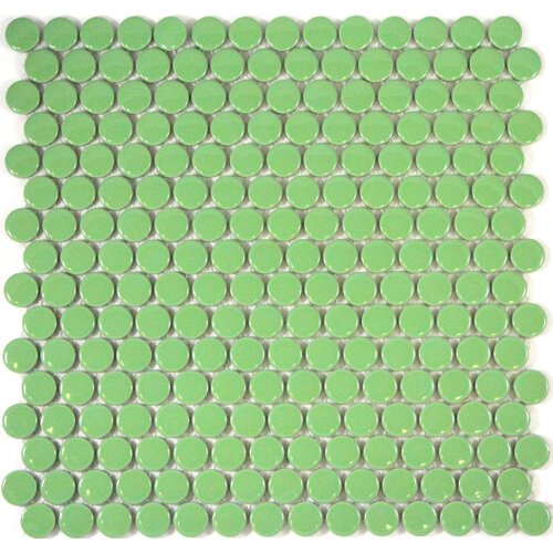 Penny Round Green Gloss 