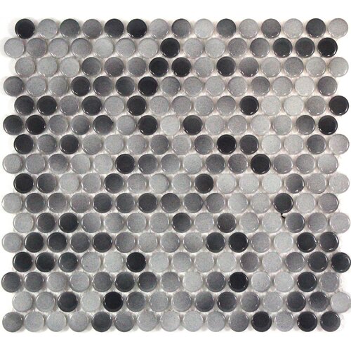 Penny Round Mix Grey Gloss