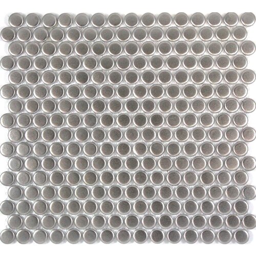 Penny Round Metalic Silver Sheen