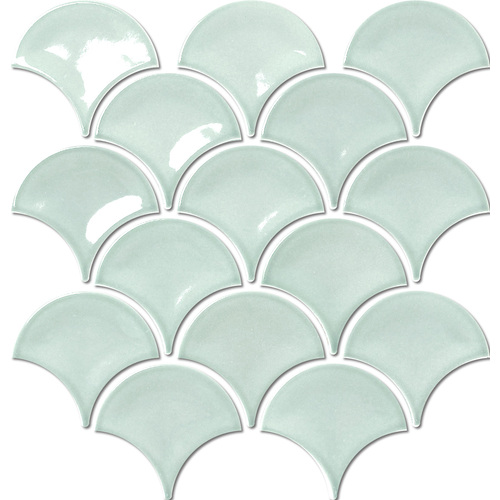 Fishscale Fan Shape Gloss Foam Green