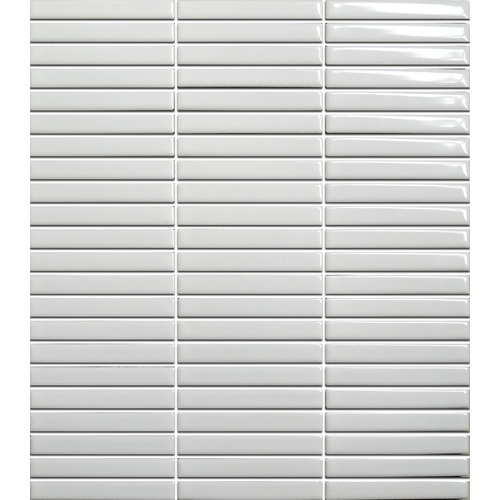 Kit-Kat Mosaic Plain White Gloss 12x92mm