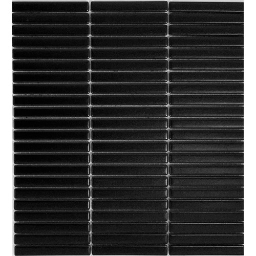 Kit-Kat Mosaic Plain Black Matte 12x92mm
