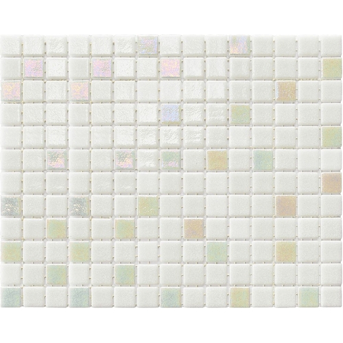 Iris Mix Artic White glass mosaic
