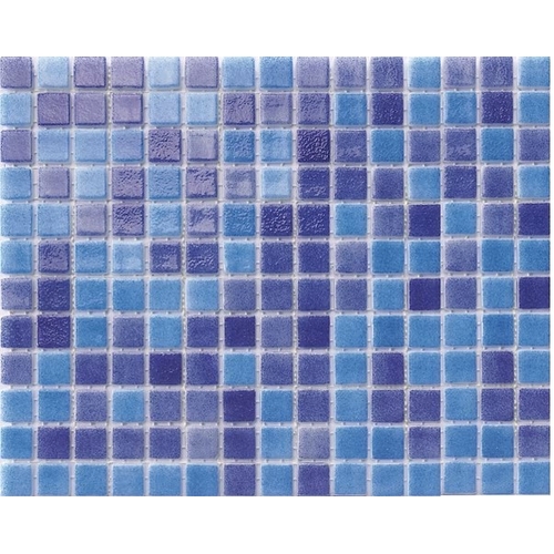Fog Blend Mallorca Mid and Dark Blue glass mosaic