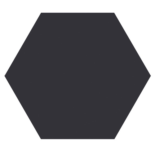 Black Hexagonal Matt 150x170mm